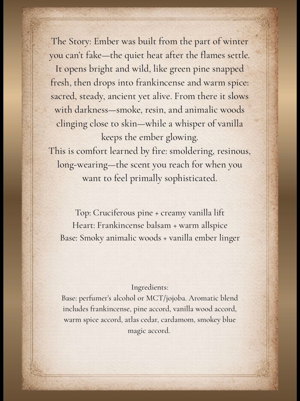 Resinheart Ember — Perfume