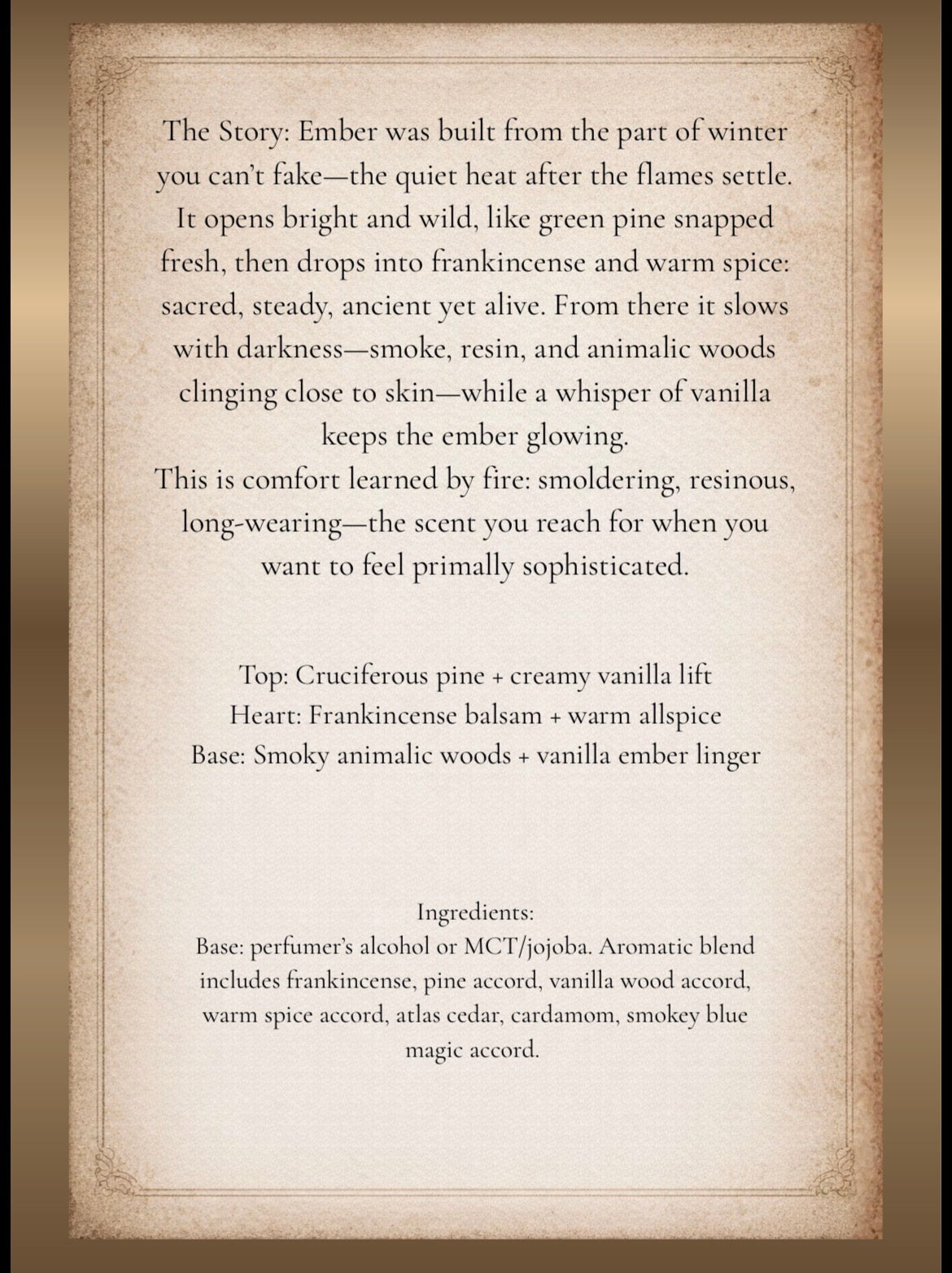 Resinheart Ember - Perfumed Lotion