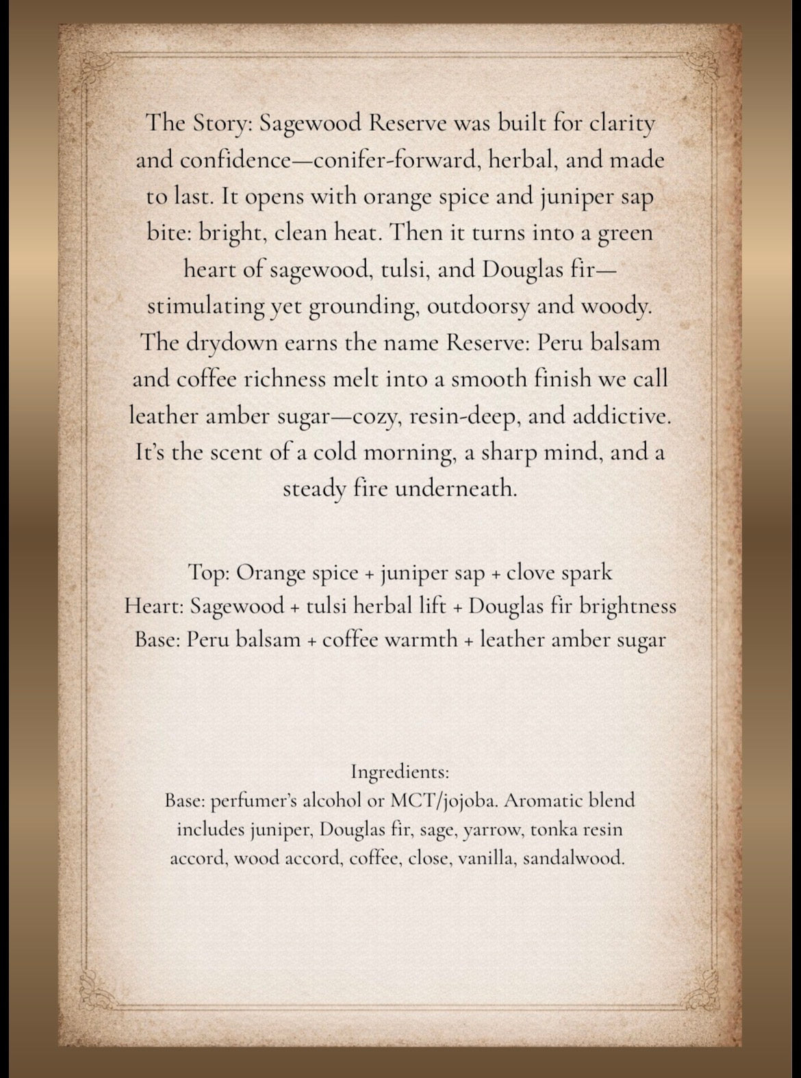 Sagewood Reserve — Perfumed Lotion